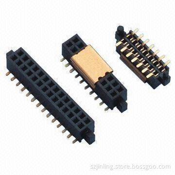 1.27mm Female Headers, Dual-row SMT Type with Peg and Cap
